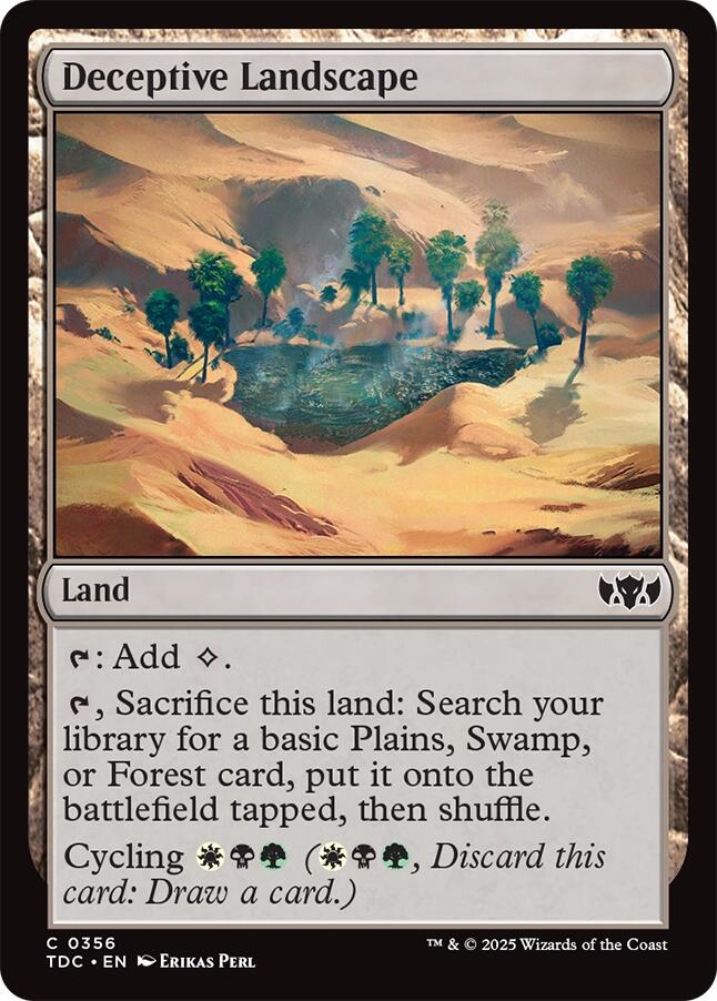 Deceptive Landscape [Tarkir: Dragonstorm Commander] | Exor Games Summserside
