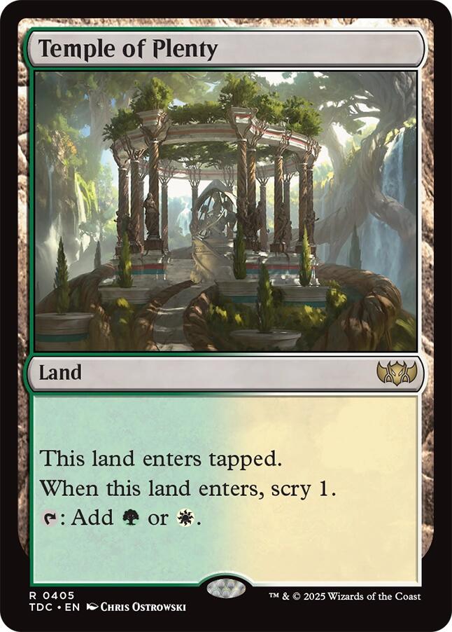 Temple of Plenty [Tarkir: Dragonstorm Commander] | Exor Games Summserside