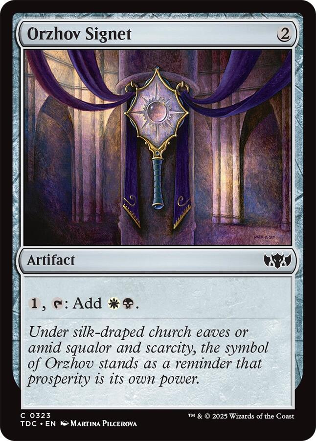 Orzhov Signet [Tarkir: Dragonstorm Commander] | Exor Games Summserside