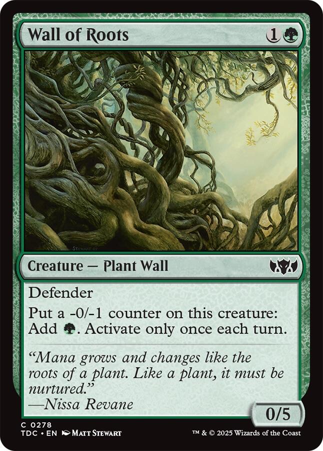 Wall of Roots [Tarkir: Dragonstorm Commander] | Exor Games Summserside