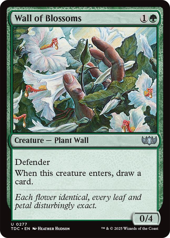 Wall of Blossoms [Tarkir: Dragonstorm Commander] | Exor Games Summserside