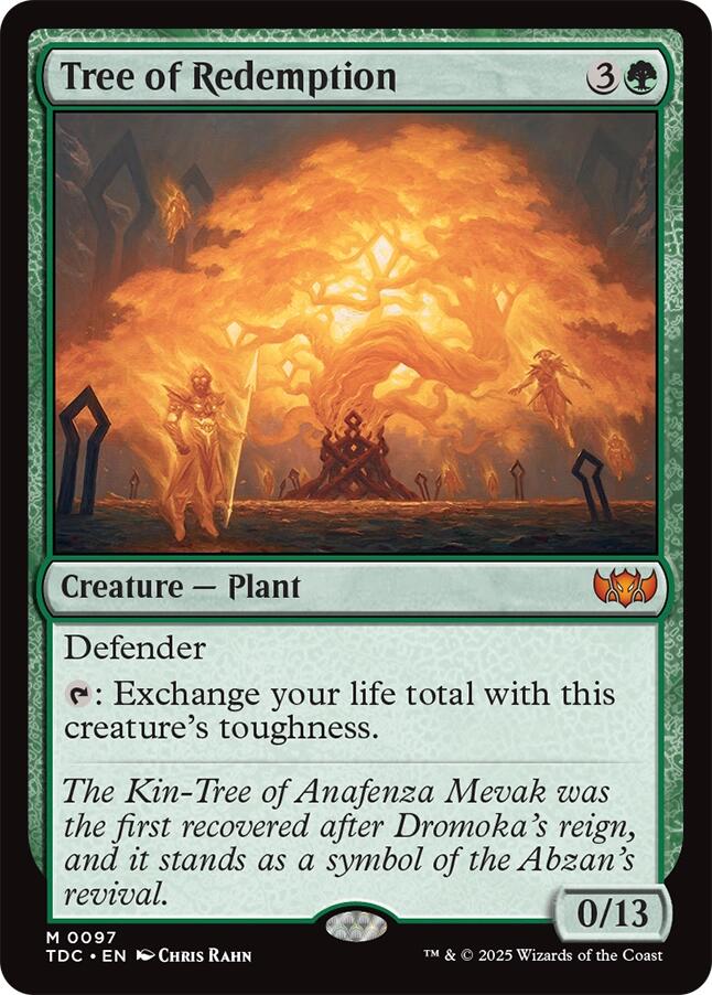 Tree of Redemption [Tarkir: Dragonstorm Commander] | Exor Games Summserside
