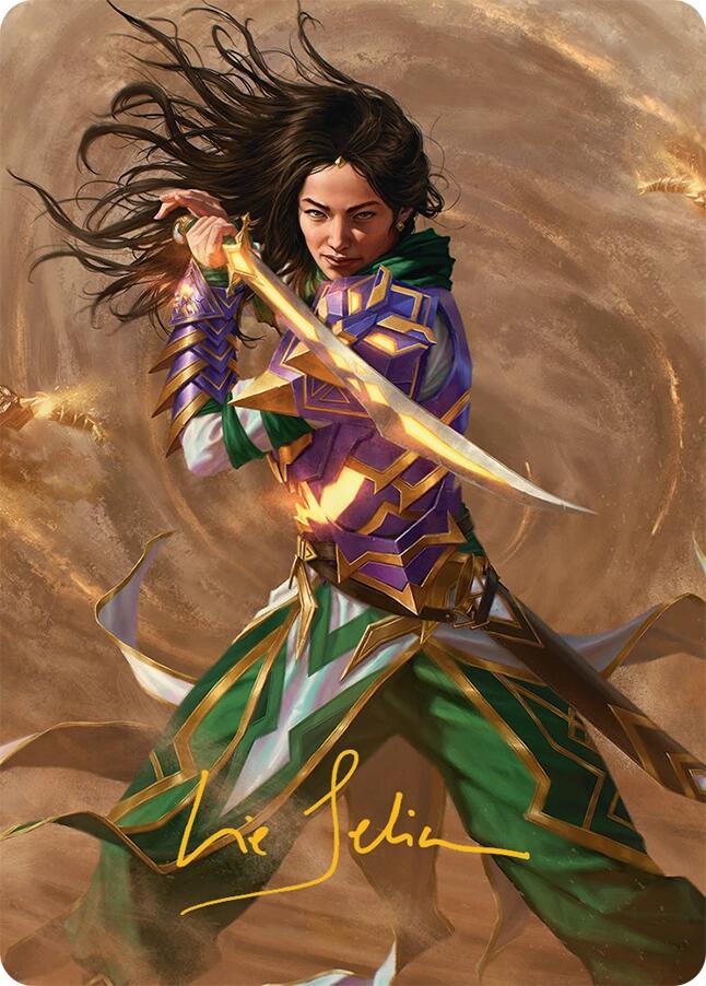 Descendant of Storms Art Card (2/54) (Gold-Stamped Signature) [Tarkir: Dragonstorm Art Series] | Exor Games Summserside