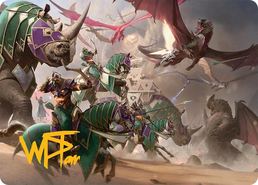 United Battlefront Art Card (5/54) (Gold-Stamped Signature) [Tarkir: Dragonstorm Art Series] | Exor Games Summserside