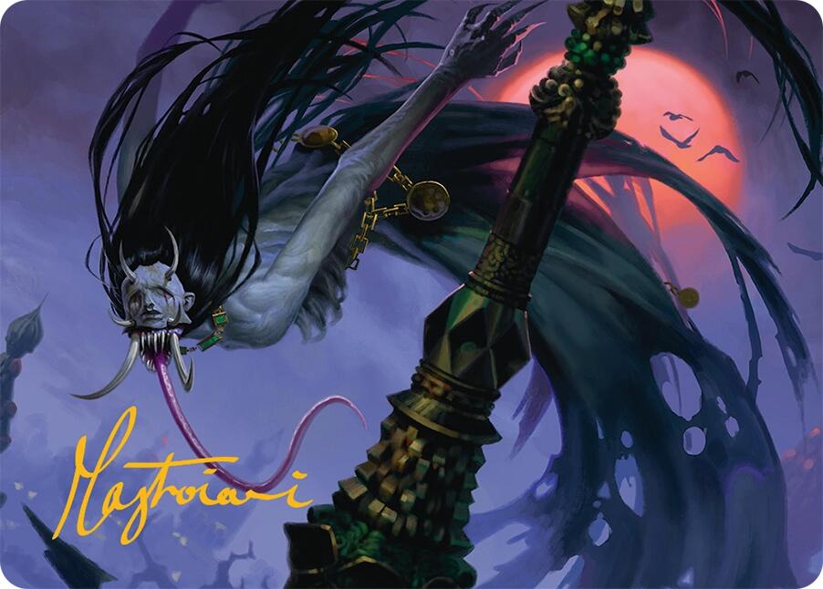 Qarsi Revenant Art Card (12/54) (Gold-Stamped Signature) [Tarkir: Dragonstorm Art Series] | Exor Games Summserside