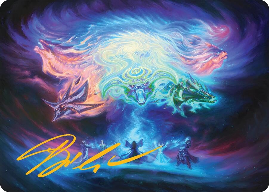 Call the Spirit Dragons Art Card (21/54) (Gold-Stamped Signature) [Tarkir: Dragonstorm Art Series] | Exor Games Summserside
