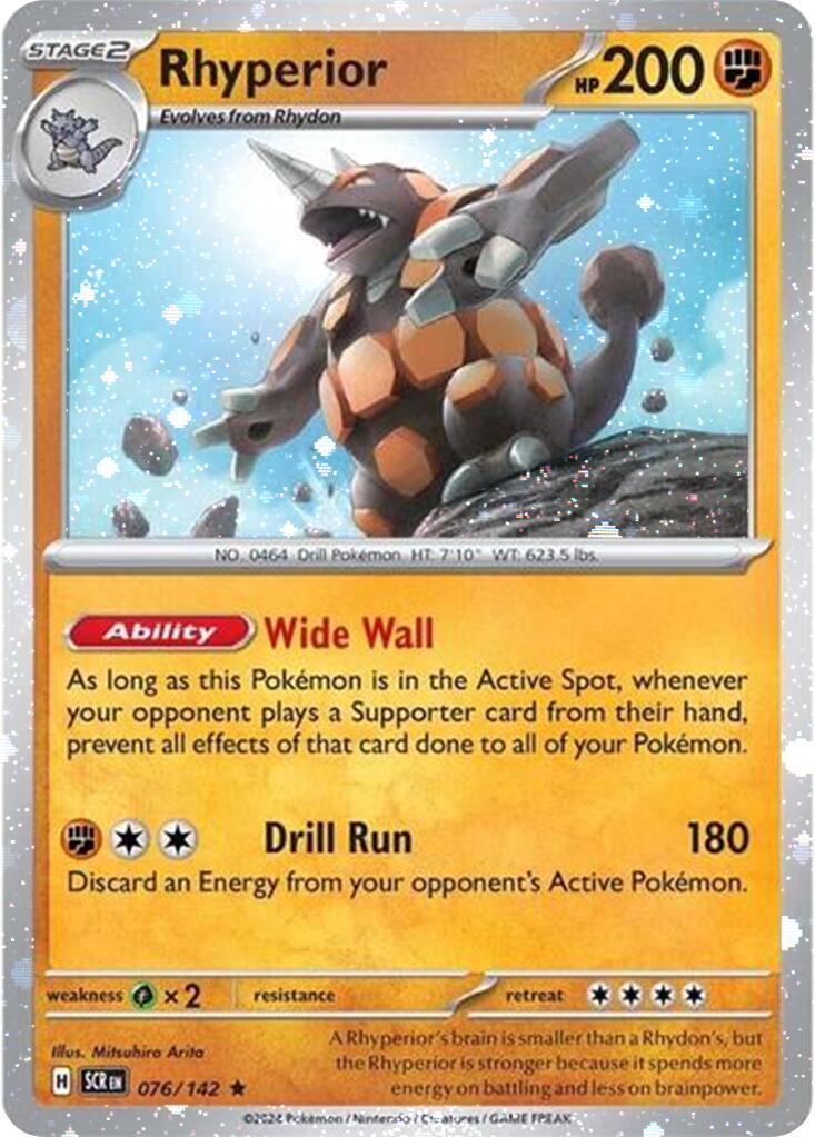 Rhyperior (076/142) (Cosmos Holo) [Scarlet & Violet: Stellar Crown] | Exor Games Summserside