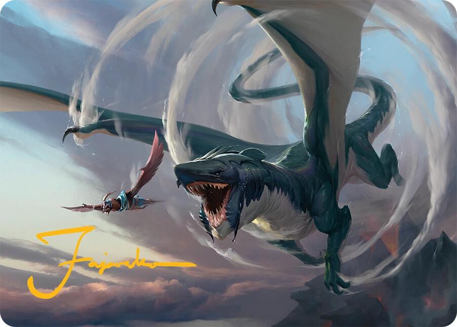 Whirlwing Stormbrood Art Card (27/54) (Gold-Stamped Signature) [Tarkir: Dragonstorm Art Series] | Exor Games Summserside