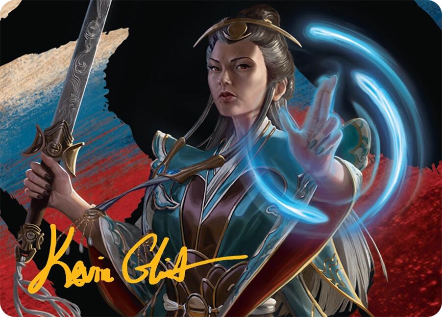 Narset, Jeskai Waymaster Art Card (44/54) (Gold-Stamped Signature) [Tarkir: Dragonstorm Art Series] | Exor Games Summserside