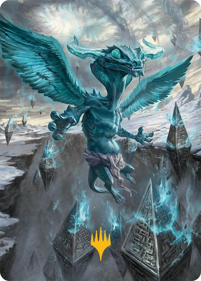 Ugin, Eye of the Storms Art Card (47/54) (Gold-Stamped Signature) [Tarkir: Dragonstorm Art Series] | Exor Games Summserside