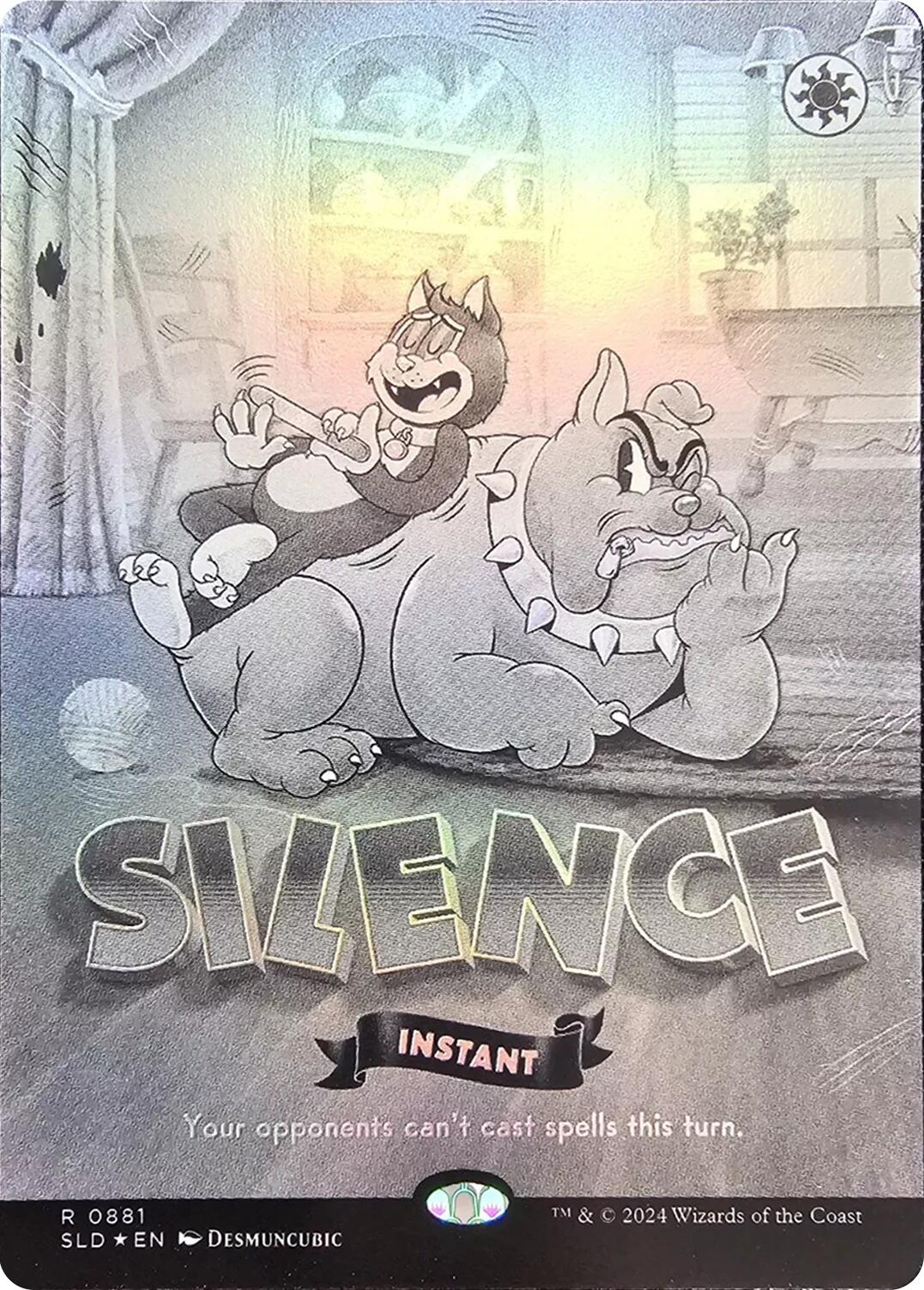 Silence (0881) (Black & White Foil) [Secret Lair Drop Series] | Exor Games Summserside