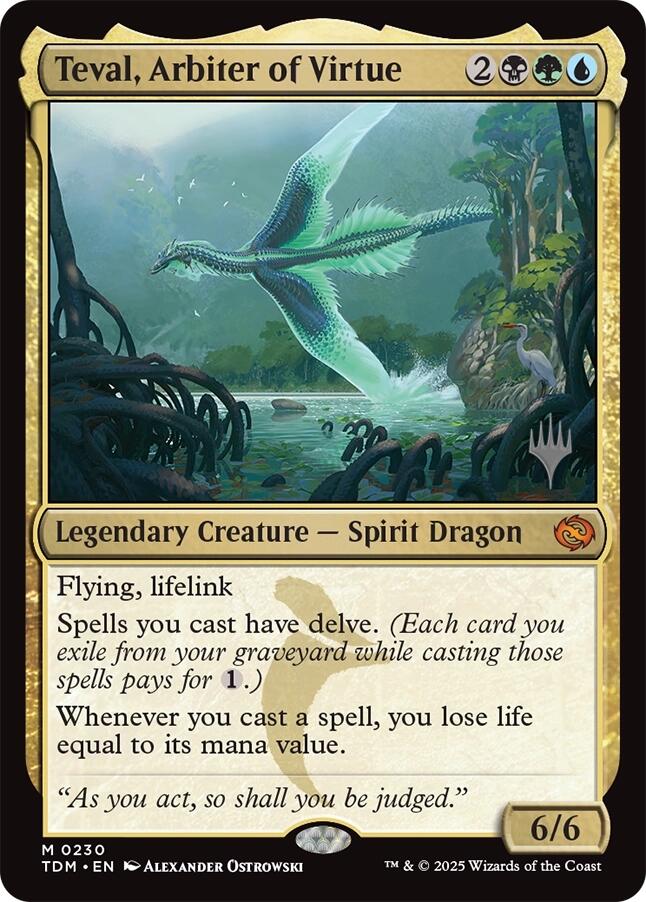 Teval, Arbiter of Virtue [Tarkir: Dragonstorm Promos] | Exor Games Summserside