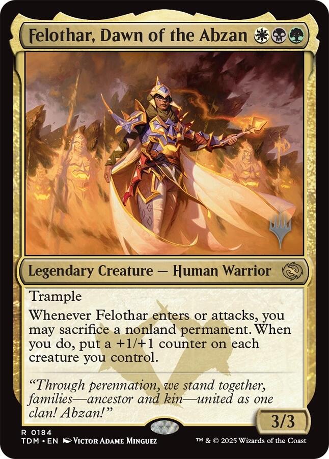 Felothar, Dawn of the Abzan [Tarkir: Dragonstorm Promos] | Exor Games Summserside