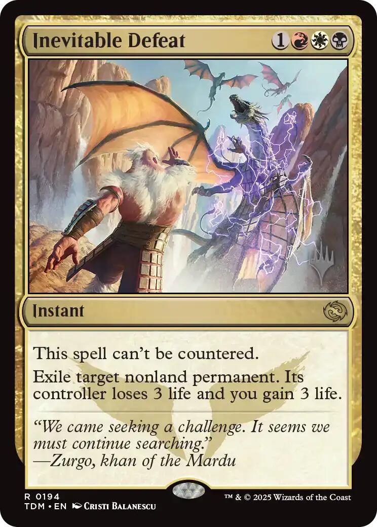 Inevitable Defeat [Tarkir: Dragonstorm Promos] | Exor Games Summserside