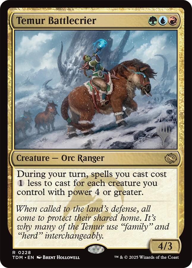 Temur Battlecrier [Tarkir: Dragonstorm Promos] | Exor Games Summserside