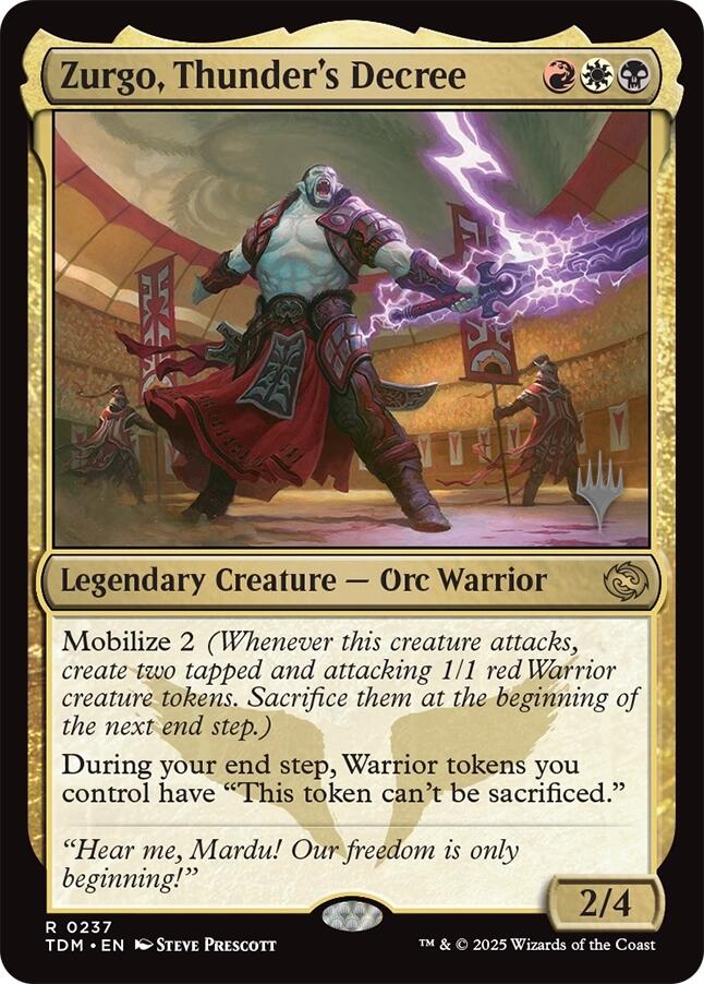 Zurgo, Thunder's Decree [Tarkir: Dragonstorm Promos] | Exor Games Summserside