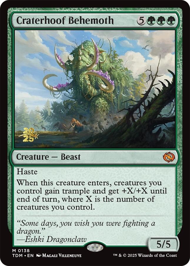 Craterhoof Behemoth [Tarkir: Dragonstorm Prerelease Cards] | Exor Games Summserside