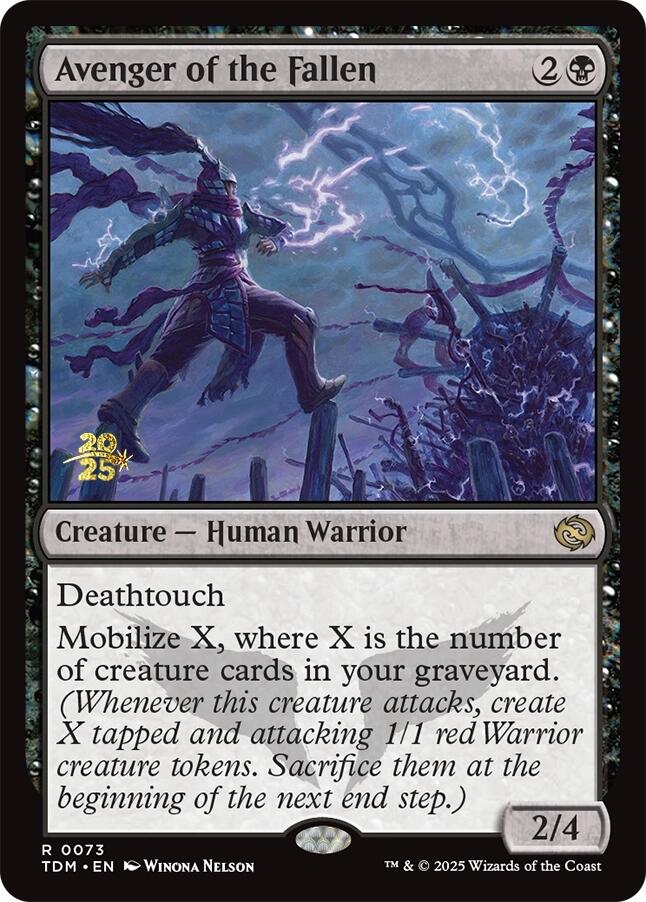 Avenger of the Fallen [Tarkir: Dragonstorm Prerelease Promos] | Exor Games Summserside