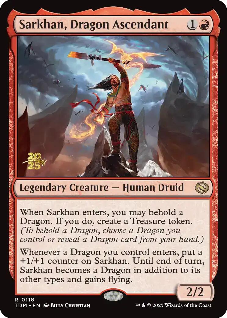 Sarkhan, Dragon Ascendant [Tarkir: Dragonstorm Prerelease Promos] | Exor Games Summserside
