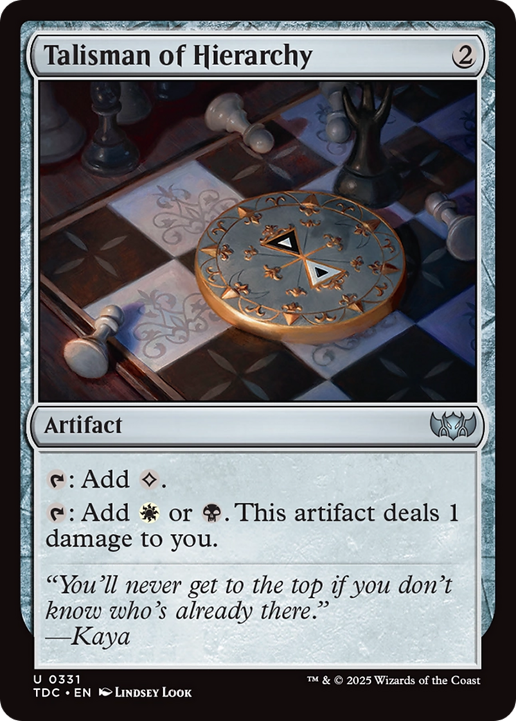 Talisman of Hierarchy [Tarkir: Dragonstorm Commander] | Exor Games Summserside