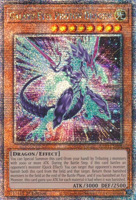 Galaxy-Eyes Photon Dragon (New Art) [RA04-EN008] Quarter Century Secret Rare | Exor Games Summserside