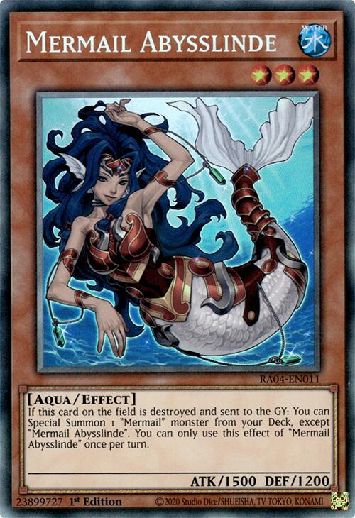 Mermail Abysslinde [RA04-EN011] Prismatic Collector's Rare | Exor Games Summserside