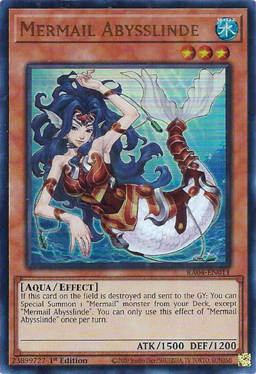 Mermail Abysslinde [RA04-EN011] Ultra Rare | Exor Games Summserside