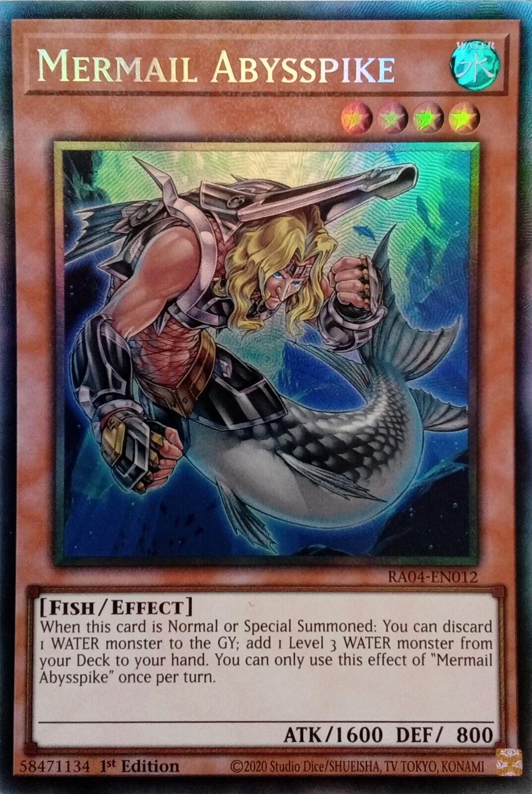 Mermail Abysspike [RA04-EN012] Prismatic Collector's Rare | Exor Games Summserside