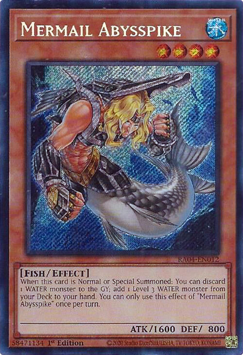 Mermail Abysspike [RA04-EN012] Secret Rare | Exor Games Summserside