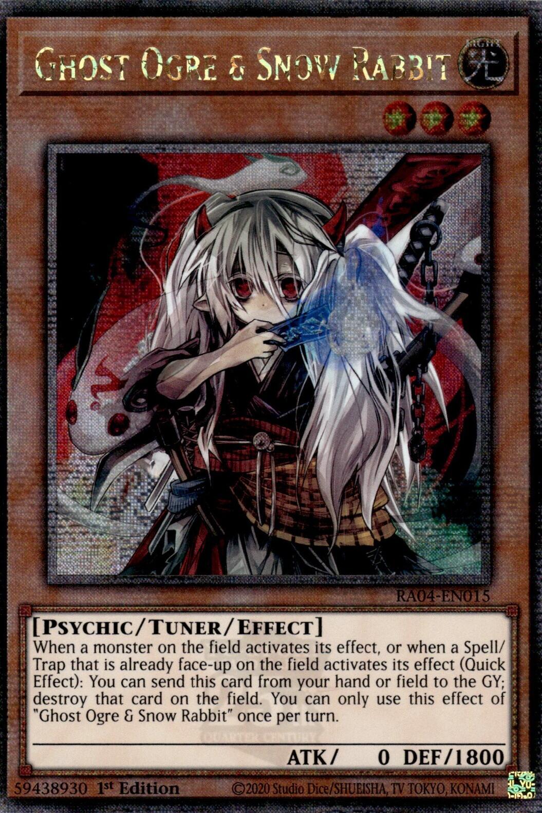 Ghost Ogre & Snow Rabbit [RA04-EN015] Quarter Century Secret Rare | Exor Games Summserside