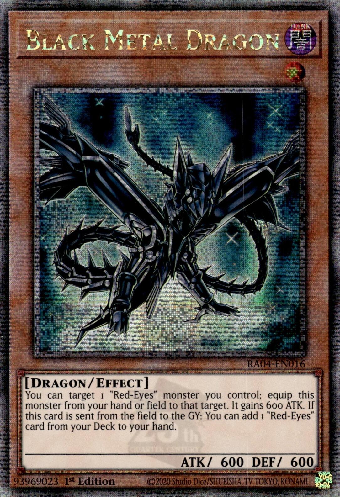 Black Metal Dragon [RA04-EN016] Quarter Century Secret Rare | Exor Games Summserside