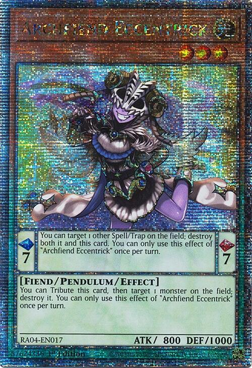 Archfiend Eccentrick [RA04-EN017] Quarter Century Secret Rare | Exor Games Summserside
