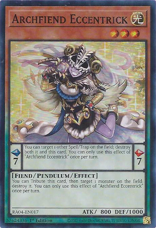 Archfiend Eccentrick [RA04-EN017] Super Rare | Exor Games Summserside