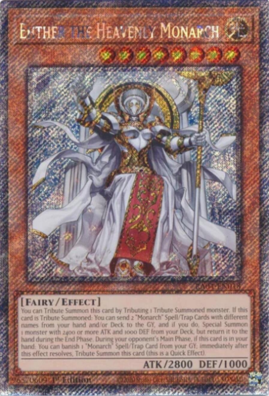 Ehther the Heavenly Monarch [RA04-EN018] Platinum Secret Rare | Exor Games Summserside