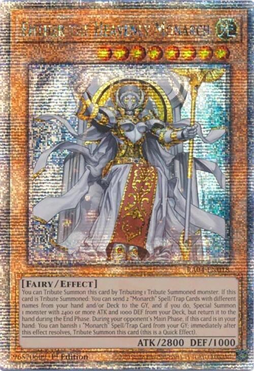 Ehther the Heavenly Monarch [RA04-EN018] Quarter Century Secret Rare | Exor Games Summserside
