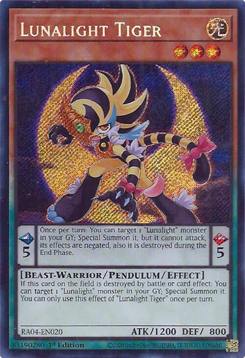 Lunalight Tiger [RA04-EN020] Secret Rare | Exor Games Summserside