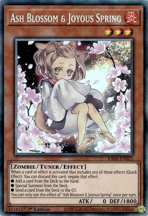 Ash Blossom & Joyous Spring (Alternate Art) [RA04-EN025] Prismatic Collector's Rare | Exor Games Summserside