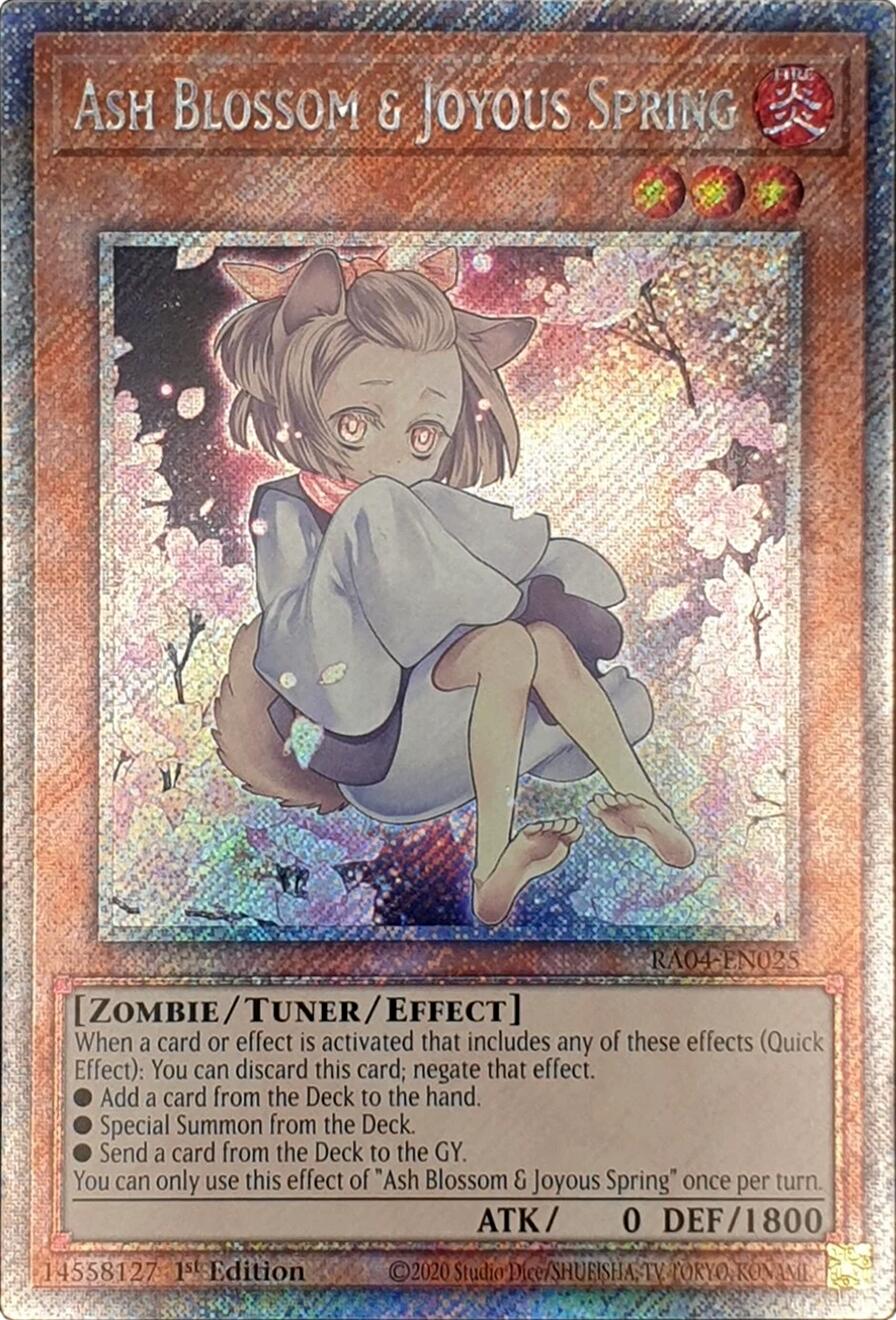 Ash Blossom & Joyous Spring (Alternate Art) [RA04-EN025] Platinum Secret Rare | Exor Games Summserside