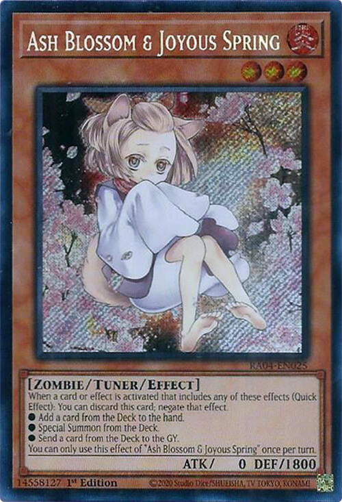Ash Blossom & Joyous Spring (Alternate Art) [RA04-EN025] Secret Rare | Exor Games Summserside