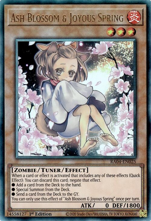Ash Blossom & Joyous Spring (Alternate Art) [RA04-EN025] Prismatic Ultimate Rare | Exor Games Summserside