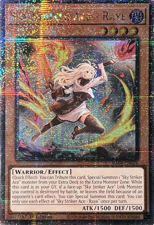 Sky Striker Ace - Raye (New Art) [RA04-EN026] Quarter Century Secret Rare | Exor Games Summserside
