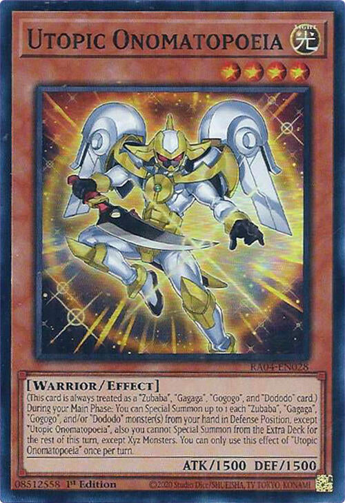 Utopic Onomatopoeia [RA04-EN028] Super Rare | Exor Games Summserside