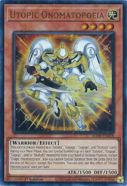 Utopic Onomatopoeia [RA04-EN028] Ultra Rare | Exor Games Summserside