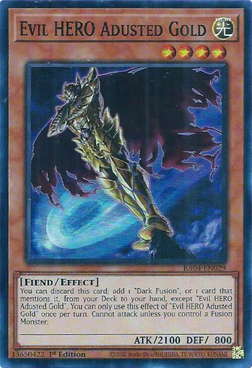 Evil HERO Adusted Gold [RA04-EN029] Super Rare | Exor Games Summserside