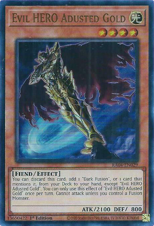 Evil HERO Adusted Gold [RA04-EN029] Ultra Rare | Exor Games Summserside