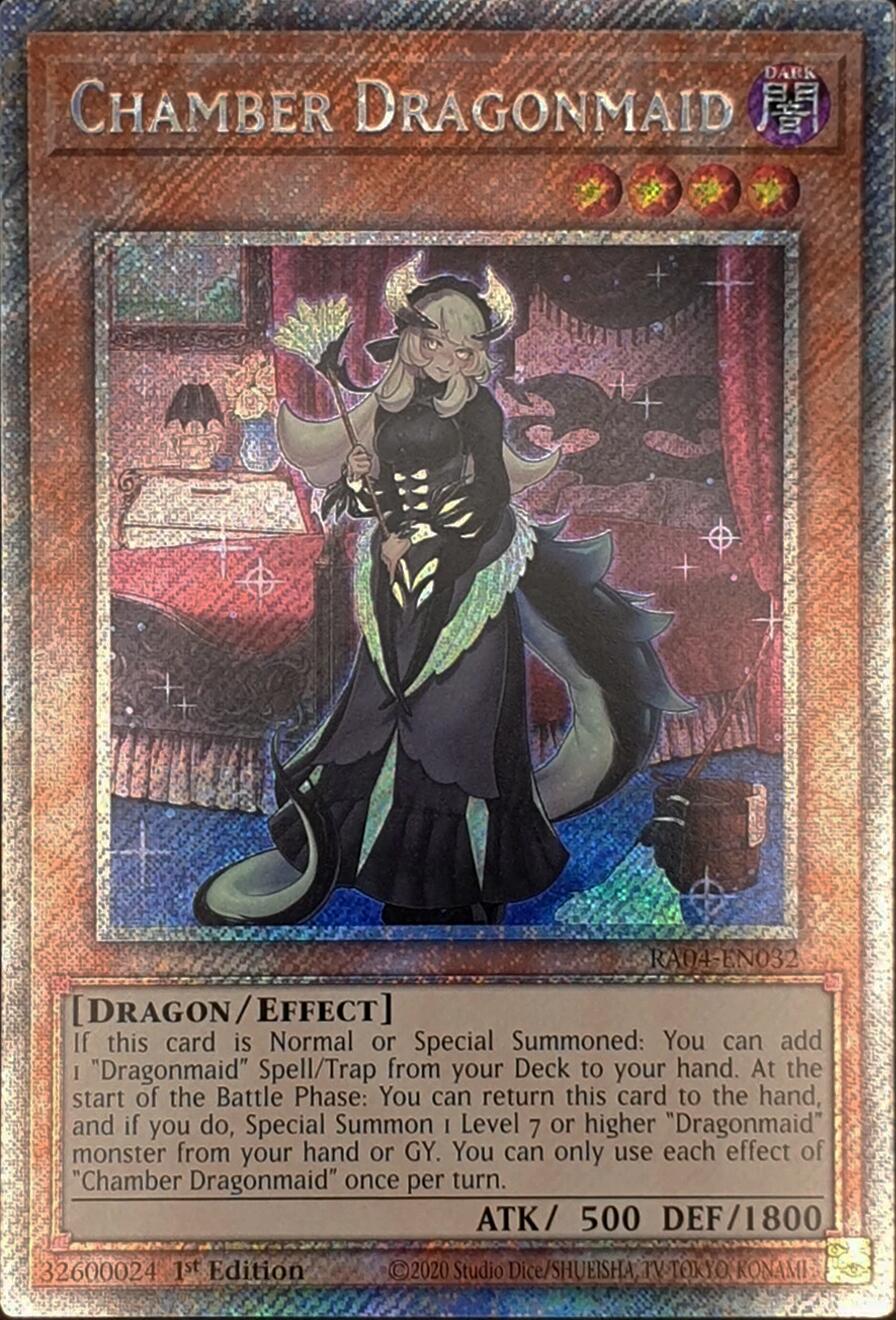 Chamber Dragonmaid [RA04-EN032] Platinum Secret Rare | Exor Games Summserside