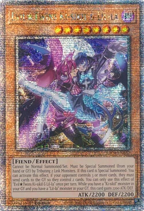EvilTwins Ki-sikil & Lil-la [RA04-EN037] Quarter Century Secret Rare | Exor Games Summserside