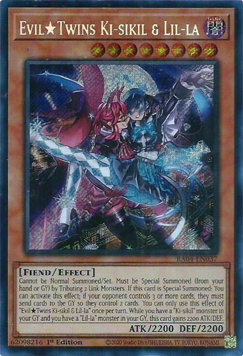 EvilTwins Ki-sikil & Lil-la [RA04-EN037] Secret Rare | Exor Games Summserside