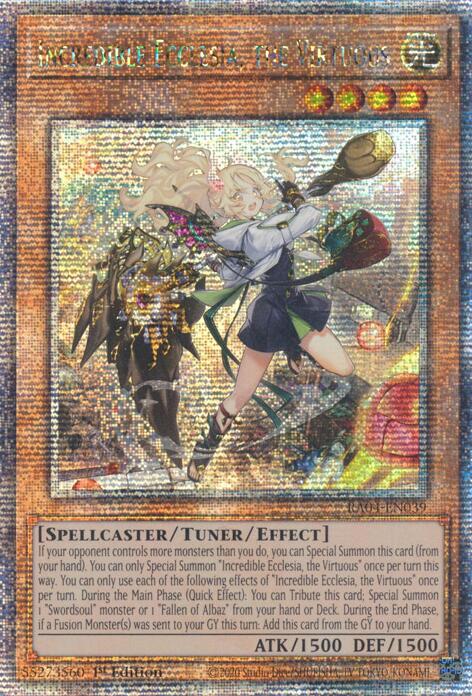 Incredible Ecclesia, the Virtuous (New Art) [RA04-EN039] Quarter Century Secret Rare | Exor Games Summserside