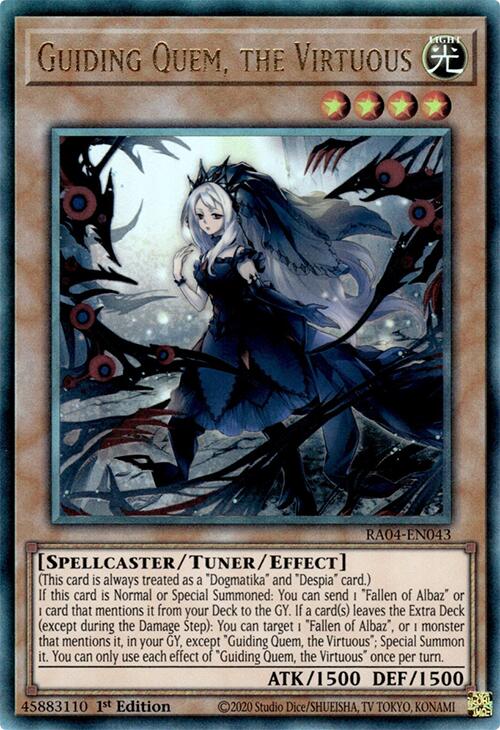 Guiding Quem, the Virtuous [RA04-EN043] Prismatic Ultimate Rare | Exor Games Summserside